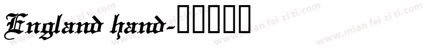 England hand字体转换